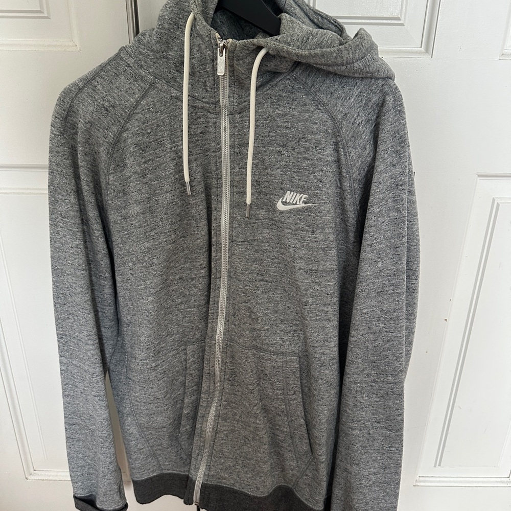 Nike Heather Gray Full-Zip Hoodie and Sweatpants Track Suit